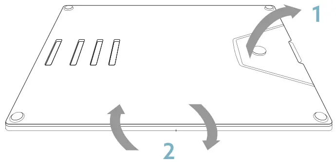 Setup for laptop use
