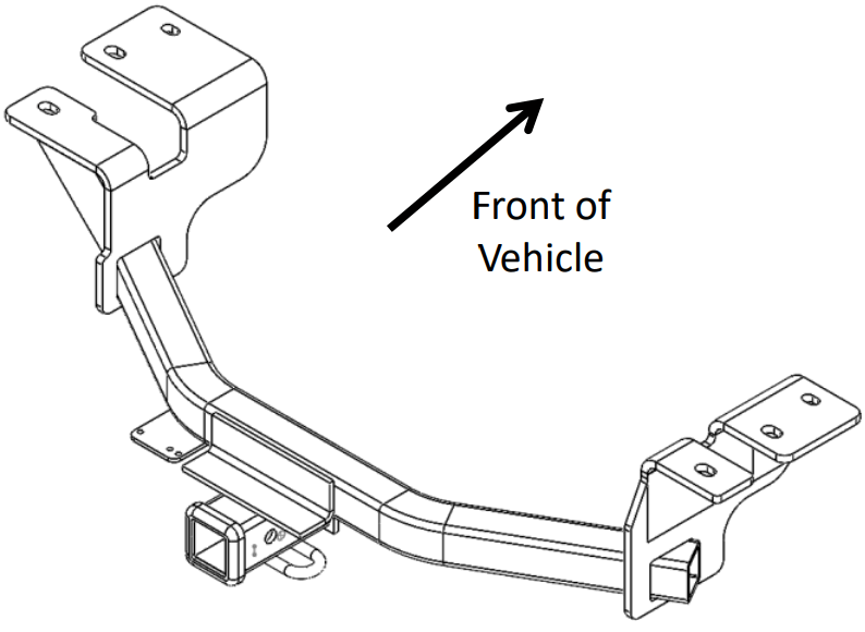 HORIZON 84557 Class 3 Trailer Hitch 2 Inch Receiver - Front of