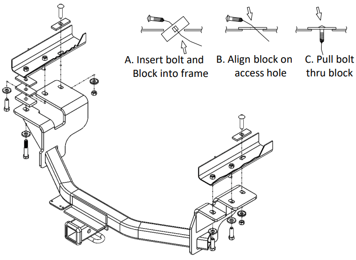 HORIZON 84557 Class 3 Trailer Hitch 2 Inch Receiver - Install hitch