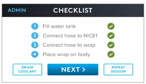 NICE Recovery Shoulder Wrap - power switch