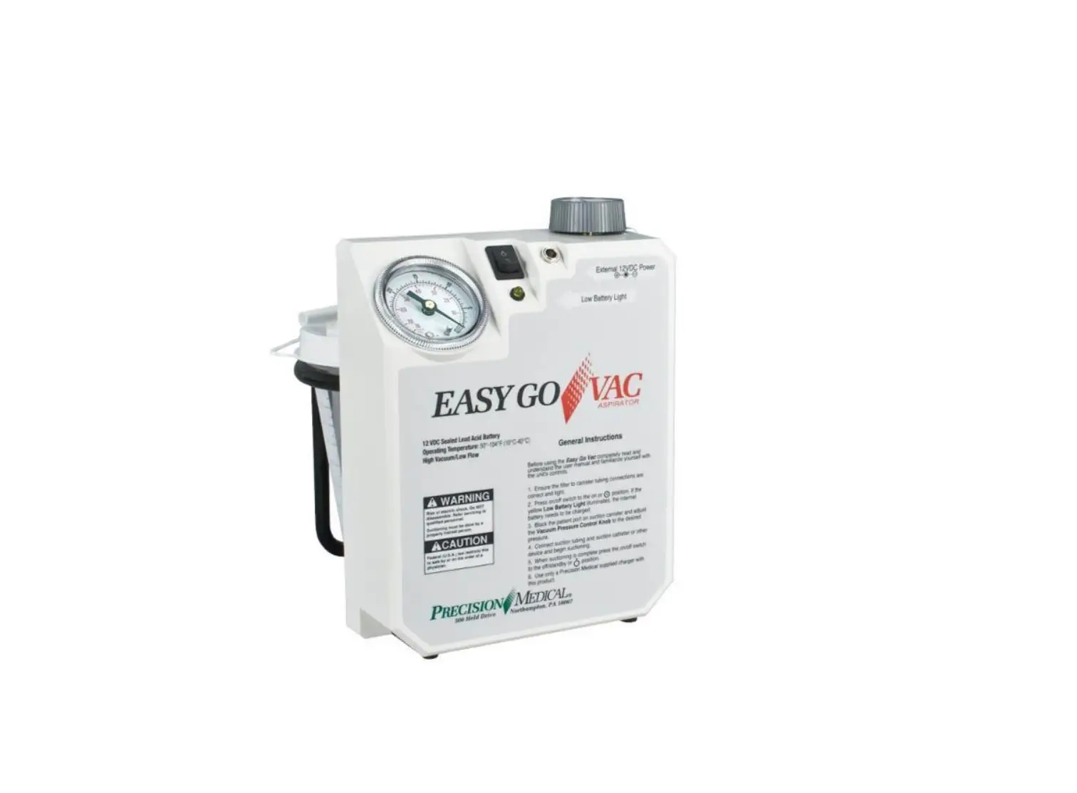 Precisionmedical Pm5900 Series Easygo Vac Aspirator User Manual