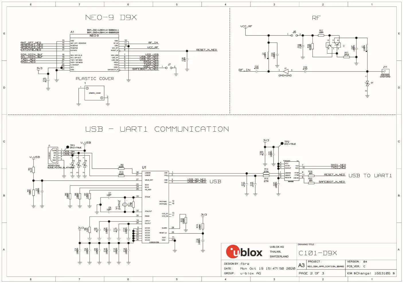 u-blox C101-D9C Application Board User Guide - Appendix