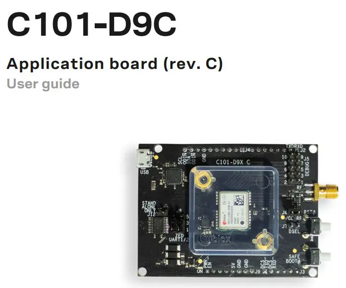 u-blox C101-D9C Application Board User Guide