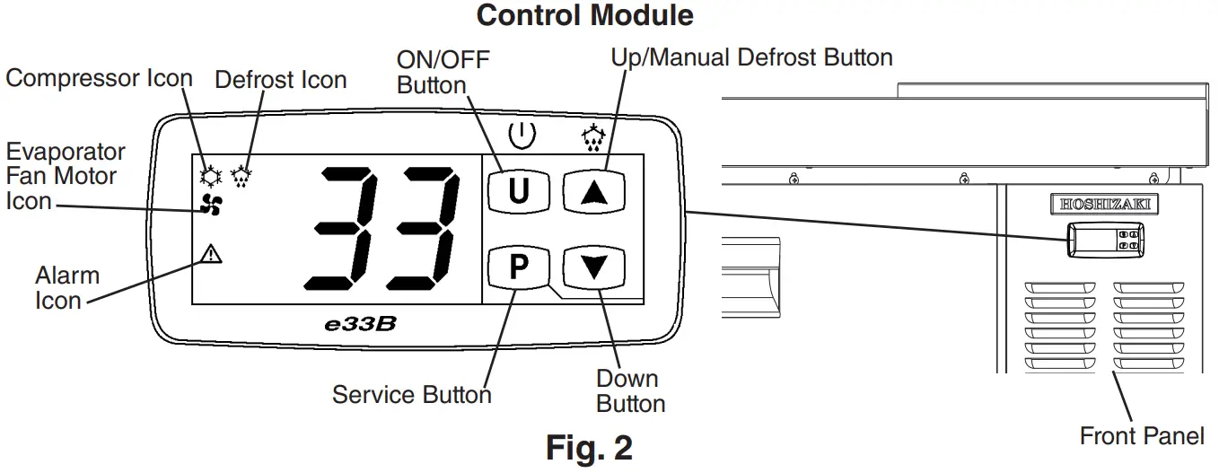 HOSHIZAKI CR36A Refrigerated Kitchen Equipment - Temperature Display
