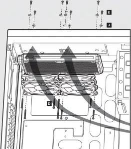 Install the Fans and Radiator
