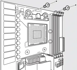 Installing the AMD Standoff Screws figure 1