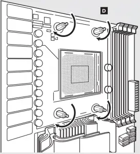 Installing the AMD Standoff Screws figure 2