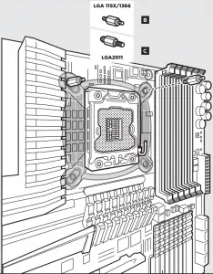 Installing the Intel Standoff Screws