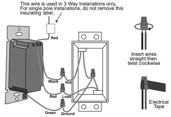 BESTTEN USP-DS05S Single Pole WiFi Light Switch - fig 2
