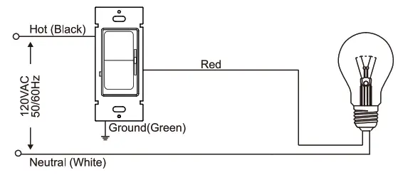 BESTTEN USP-DS05S Single Pole WiFi Light Switch - fig 3