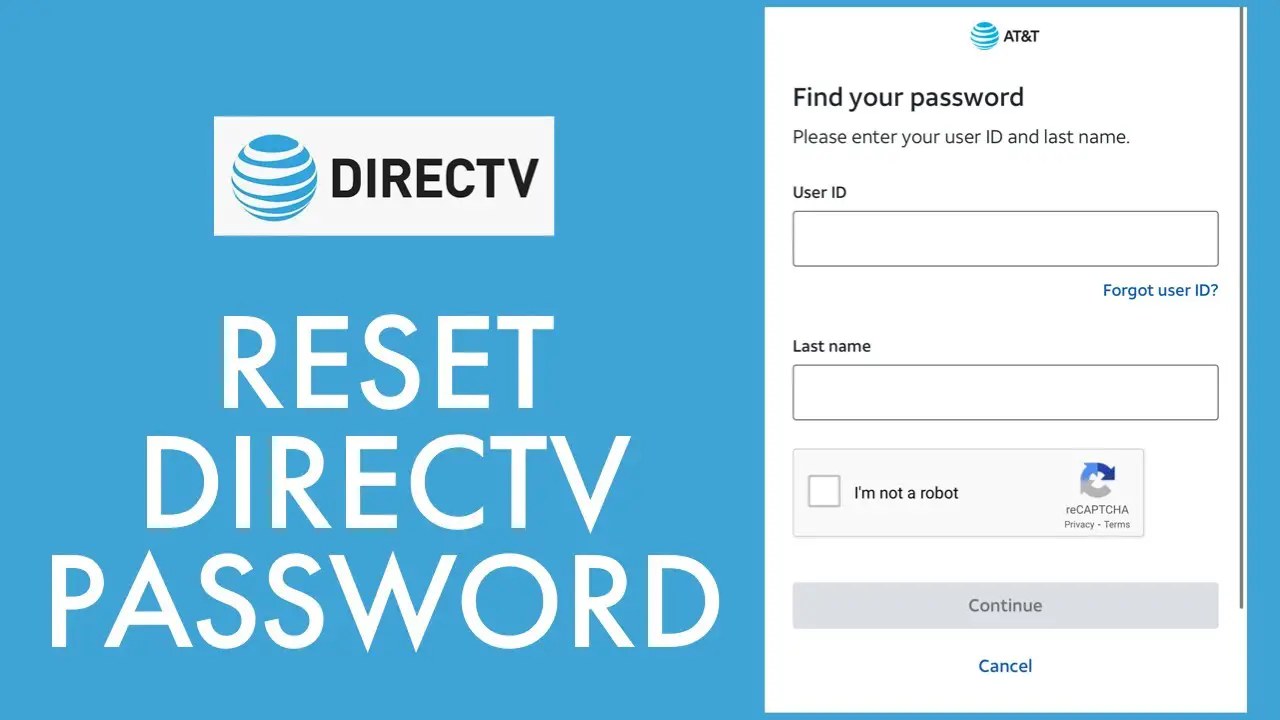 Get Help With Your User Id Or Password Directv