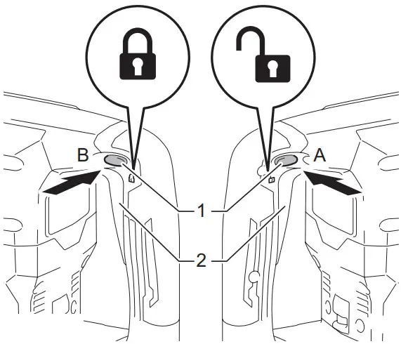 Makita Cordless Demolition Hammer HM002G - Switch