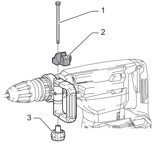 Makita Cordless Demolition Hammer HM002G - attachment