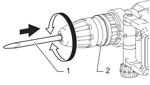 Makita Cordless Demolition Hammer HM002G - securely