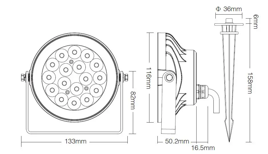 MIBOXER FUTC01 RGB+CCT Smart LED Garden Light fig1