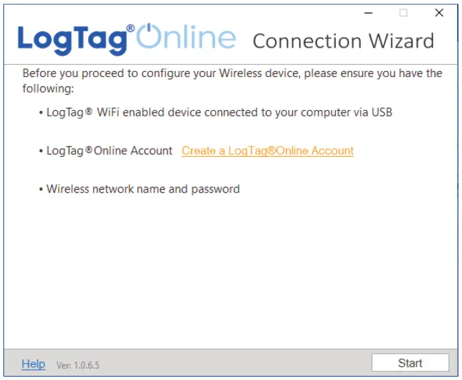 LogTag Online Connection Wizard-fig1