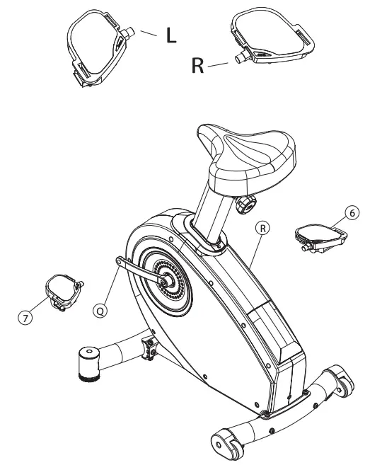 Step 6: Right and Left Pedal Assembly