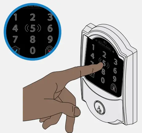 SCHLAGE Encode Plus Smart WiFi Deadbolt -To unlock