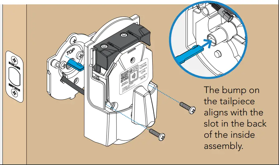 SCHLAGE Encode Plus Smart WiFi Deadbolt - lock to the door