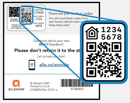 SCHLAGE Encode Plus Smart WiFi Deadbolt - qr code 1