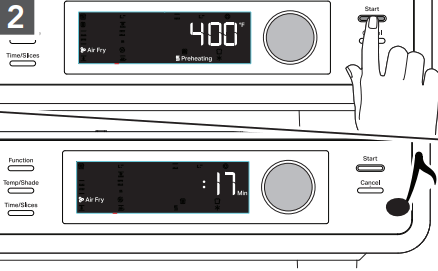 KitchenAid KCO224 Countertop Oven - Start button