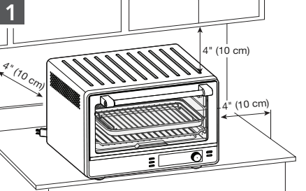 KitchenAid KCO224 Countertop Oven - distance