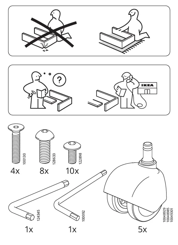 IKEA ALEFJALL Office Chair Instruction FIG 1