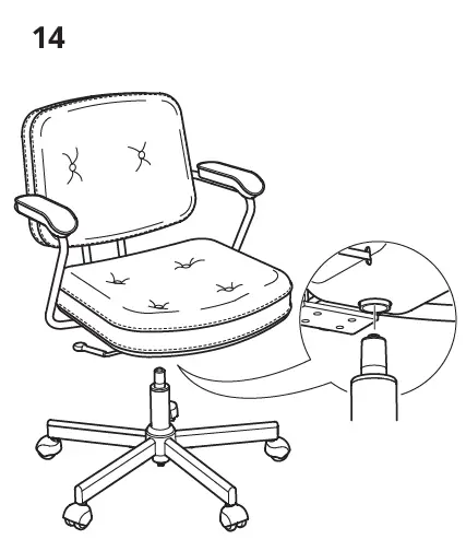 IKEA ALEFJALL Office Chair Instruction FIG 13