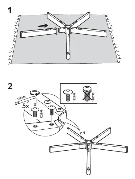 IKEA ALEFJALL Office Chair Instruction FIG 2