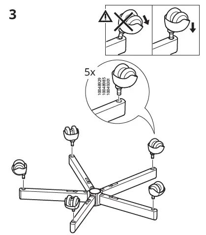 IKEA ALEFJALL Office Chair Instruction FIG 3