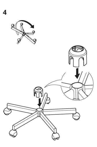IKEA ALEFJALL Office Chair Instruction FIG 4