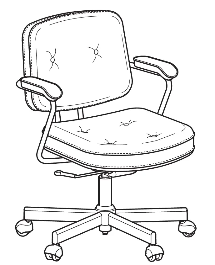 IKEA ALEFJALL Office Chair Instruction IMAGE