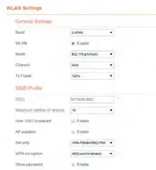 CODIUM ICB12 LTE Indoor CPE - Configuration of Wi-Fi