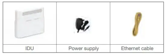 CODIUM ICB12 LTE Indoor CPE - Packing List