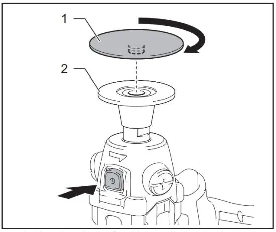 makita VP01 Cordless Sander Polisher - removing abrasive disc