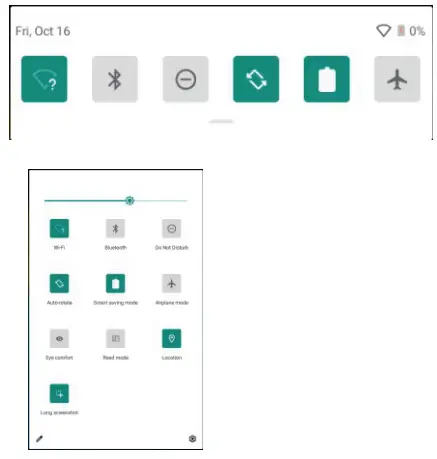 HAOVM MEDIAPAD P9 Android 10 9 Inch Tablet - Quick setting