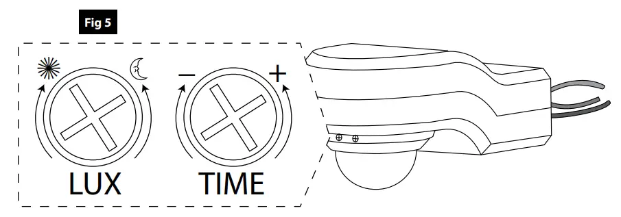 Eterna EX360PIRWH IP44 External 360° PIR Detector Instruction Manual - Fig. 5