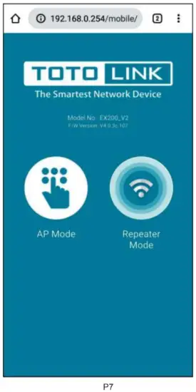 TOTO LINK EX200 Wireless N Range Extender - Repair mood Settting 20