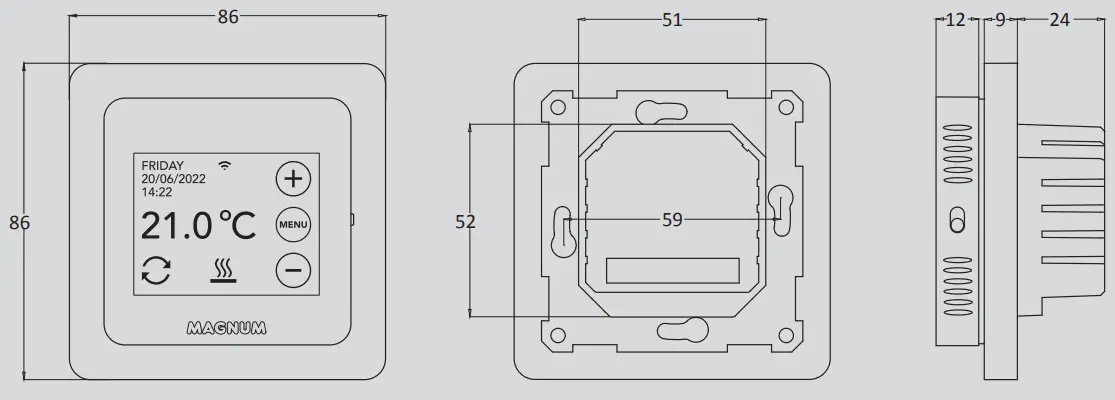 MAGNUM MRC 825100 Smart Wi Fi Thermostat For Electric Underfloor Heating Systems-fig1