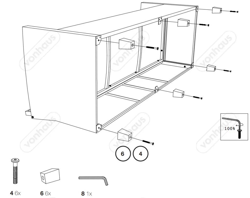 VonHaus 2500488 7 Seater Rattan Garden Dining Set - fig 4