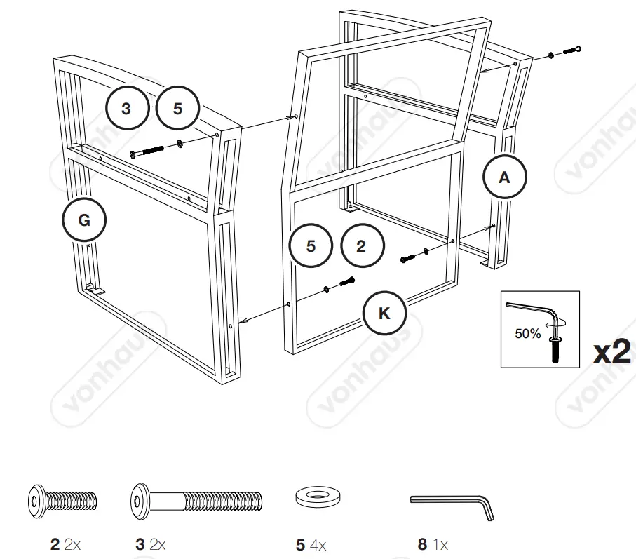 VonHaus 2500488 7 Seater Rattan Garden Dining Set - fig 7