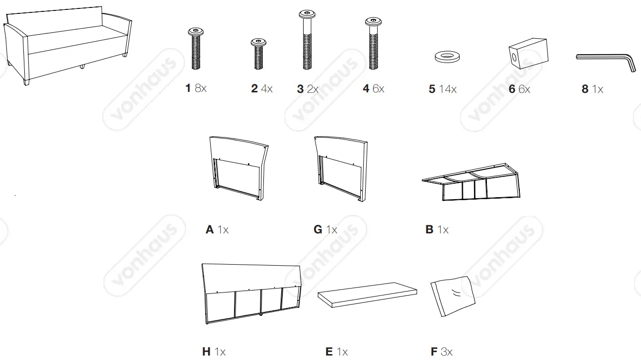 VonHaus 2500488 7 Seater Rattan Garden Dining Set - fig