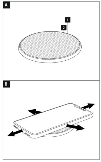 hama 00201683 QI-FC10 Wireless Charger - figure 1