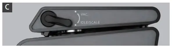 nutrichef Vacuum Sealer User Manual - Gently turn both levers to the IDLE SCALE position