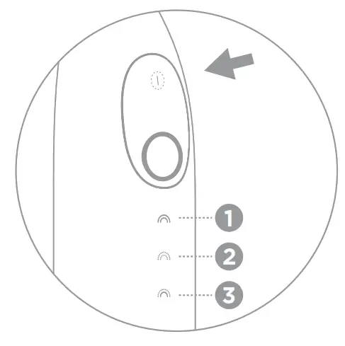 oclean W1 Smart Oral Irrigator - switch