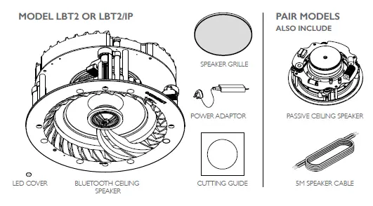 LITHEAUDIO-03200-6.5-Inch-Bluetooth-Ceiling-Speaker-FIG-1