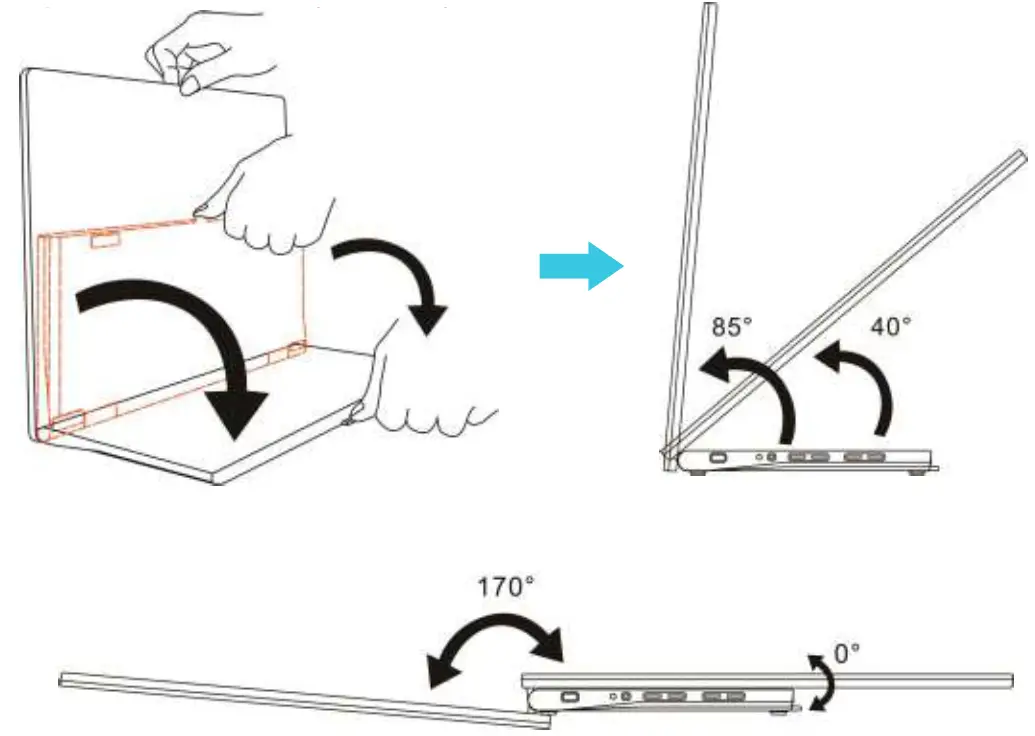 Gechic M505T 15 6 Inch 16 9 Portable Multi Touch LCD Monitor - Setup of M505 Monitor
