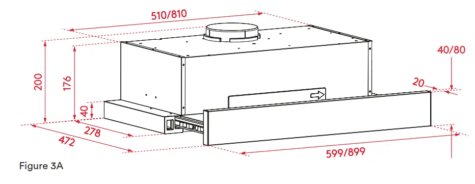 INALTO ASL60DR2S 60cm &amp  90cm Slideout Rangehoods - FIG1
