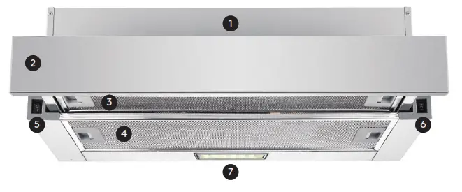 INALTO ASL60DR2S 60cm &amp  90cm Slideout Rangehoods - FIG2