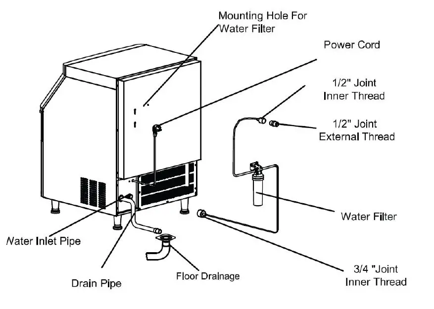 AVANTCO 194UCF120A Under Counter Ice Machine 1